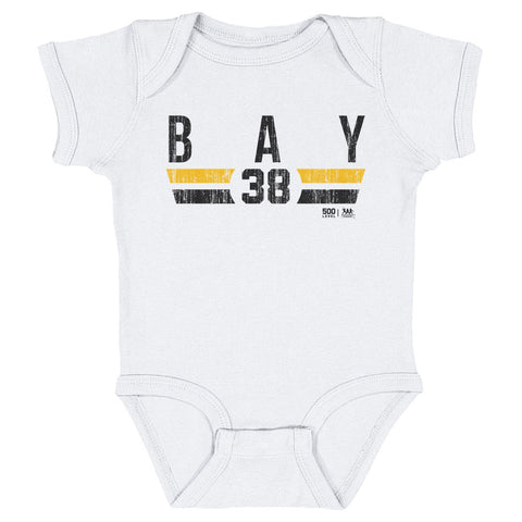 Jason Bay Pittsburgh Font Baby Bodysuit – Soft Cotton Fabric, Digital Print Onesie Kids Baby Onesie - YinzerShop