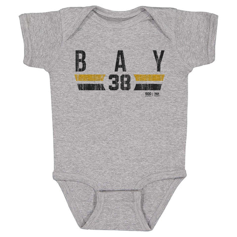 Jason Bay Pittsburgh Font Baby Bodysuit – Soft Cotton Fabric, Digital Print Onesie Kids Baby Onesie - YinzerShop