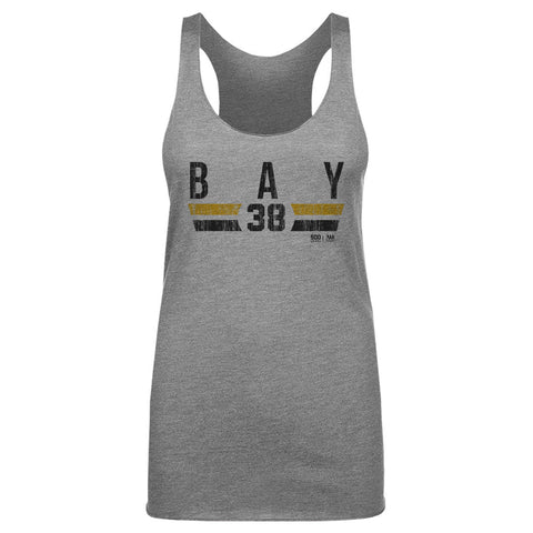 Jason Bay Pittsburgh Font Slim Fit Tri Color Tank Top – Lightweight, Machine Washable Tee Women's Tank Top - YinzerShop