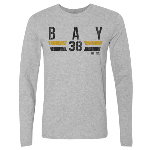 Jason Bay Pittsburgh Shirt - Lightweight Long Sleeve Tee | Cotton Crewneck Casual Men's Long Sleeve T-Shirt - YinzerShop