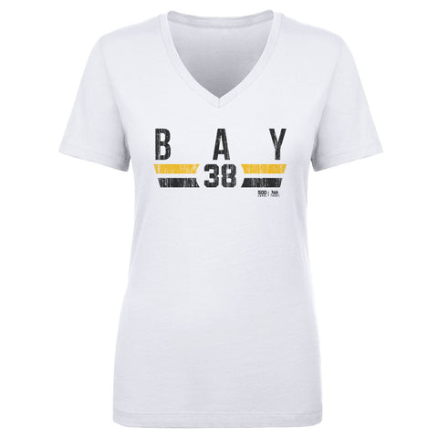 Jason Bay T-Shirt – Pittsburgh V-Neck Tee | Lightweight Cotton Short Sleeve Women's V-Neck T-Shirt - YinzerShop