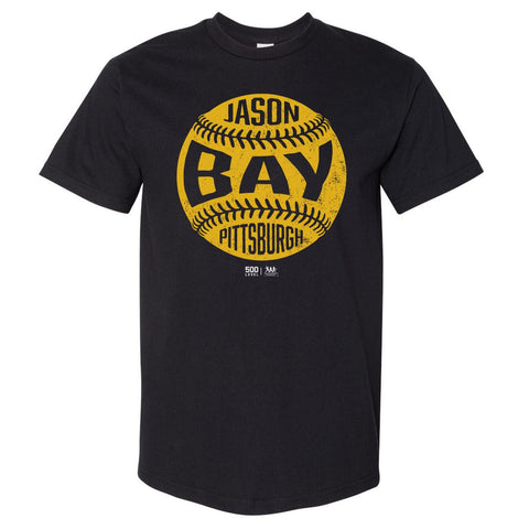 Jason Bay Vintage Baseball T-Shirt – Oversized Cotton Tee | Pittsburgh Apparel Men's Heavyweight T-Shirt - YinzerShop
