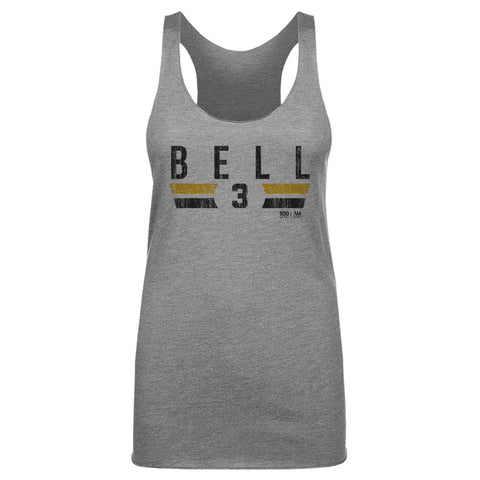 Jay Bell Pittsburgh Tank - Slim Fit Lightweight Tri Color Polyester Cotton Blend Top Women's Tank Top - YinzerShop