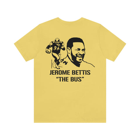 Jerome Bettis Legend T-Shirt - Back-Printed Graphic Tee T-Shirt Printify   