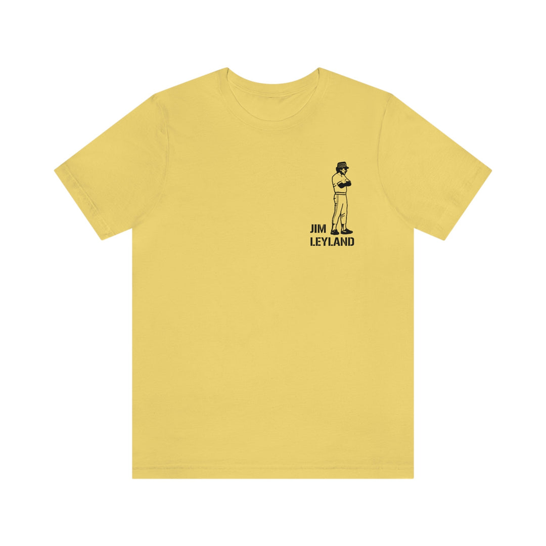 Jim Leyland Legend T-Shirt - Back-Printed Graphic Tee T-Shirt Printify Yellow S 