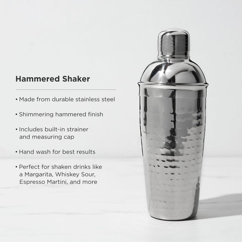 Irving Stainless Steel Hammered Cocktail Shaker