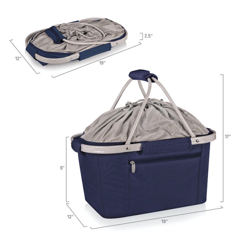 West Virginia Mountaineers - Metro Basket Collapsible Cooler Tote  Picnic Time Family of Brands   