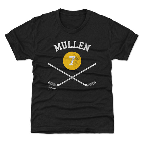 Joe Mullen Pittsburgh T-Shirt - Kids Crewneck Tri-Color Short Sleeve Tee Kids T-Shirt - YinzerShop
