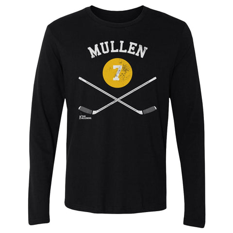 Joe Mullen T-Shirt - Pittsburgh Crewneck Long Sleeve Cotton Sports Fan Apparel Men's Long Sleeve T-Shirt - YinzerShop