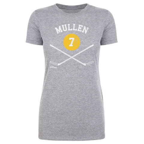 Joe Mullen T-shirt - Slim Fit Cotton Crewneck Tee with Pittsburgh Sports Design Women's T-Shirt - YinzerShop