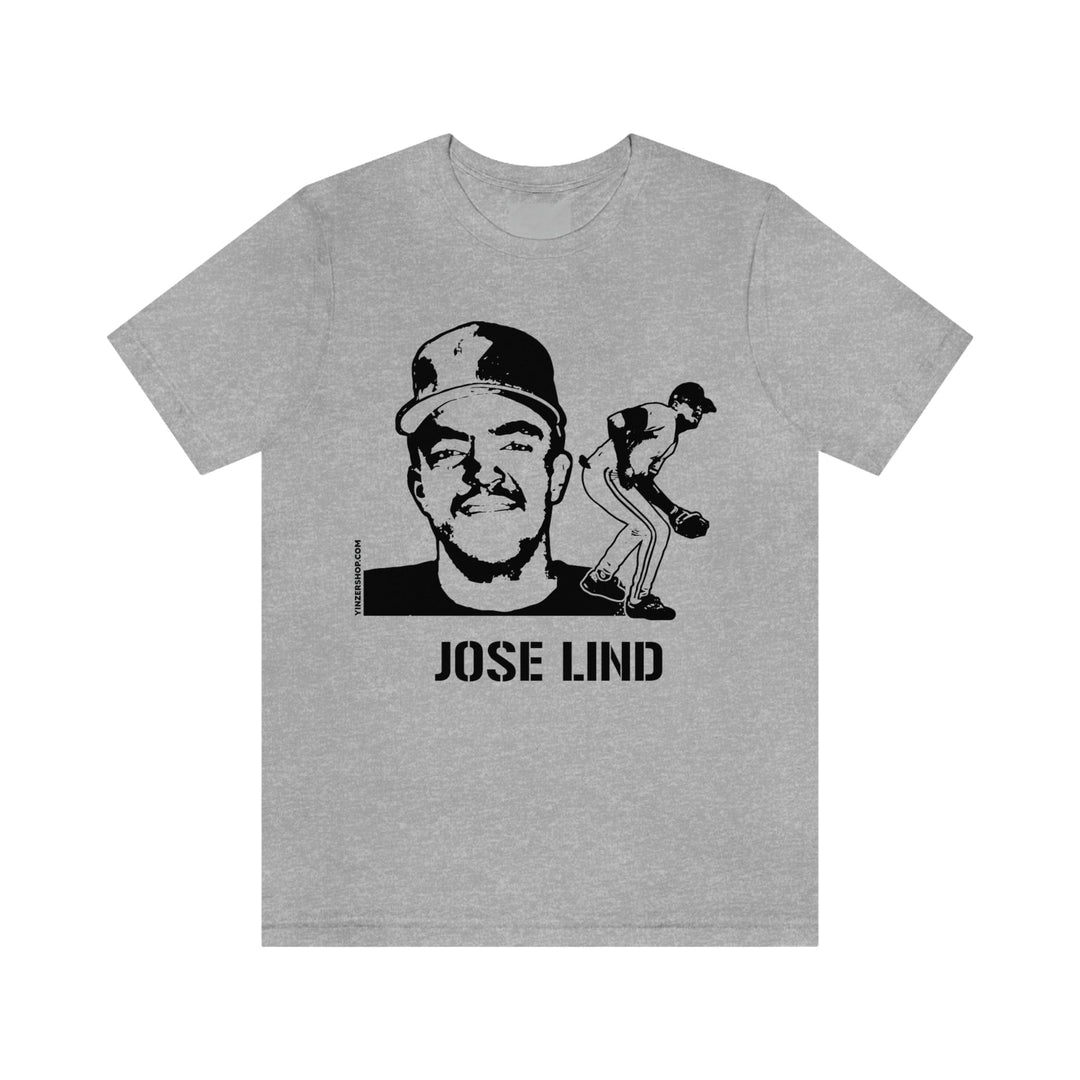Jose Lind Legend T-Shirt Short Sleeve Tee T-Shirt Printify Athletic Heather S 