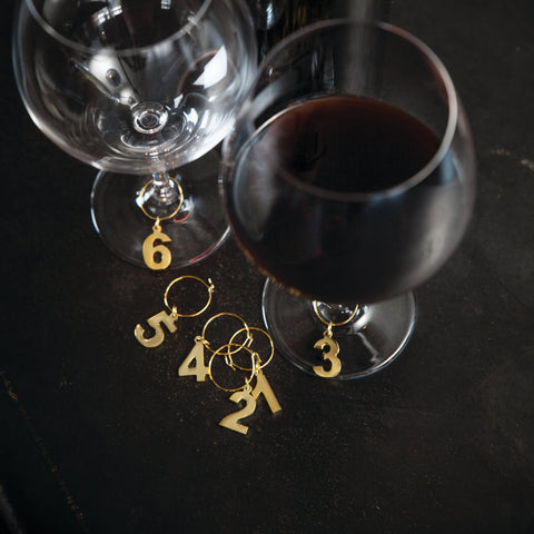 Gold Plated Wine Charms