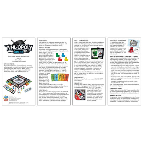 NHL Opoly Junior - Kids Hockey Game | Reusable Logo Stickers & Penalty Box Challenge