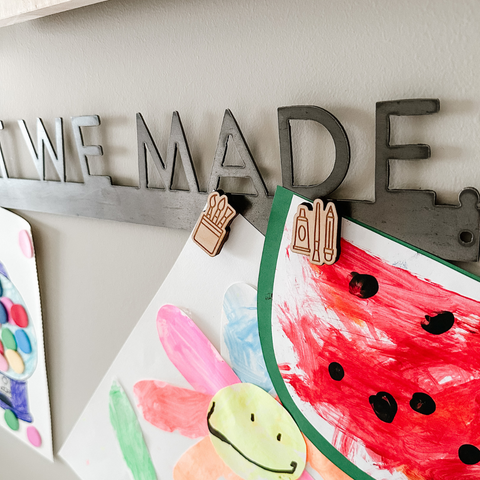 'Look What We Made' Magnetic Bar (sans serif font)