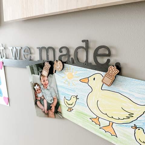 'Look What We Made' Magnetic Bar (typewriter font)