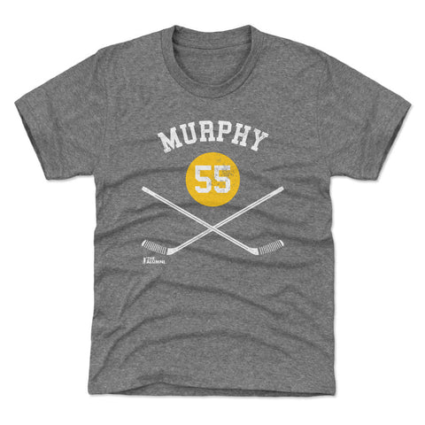 Kids Crewneck T-Shirt – Larry Murphy Pittsburgh Graphic Tee | Regular Fit, Short Sleeve Kids T-Shirt - YinzerShop