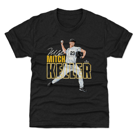 Kids Crewneck T-Shirt Mitch Keller Pittsburgh Stance | Short Sleeve Tee, Digital Print Kids T-Shirt - YinzerShop