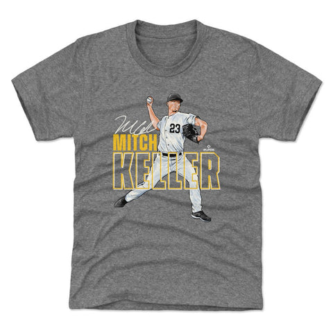 Kids Crewneck T-Shirt Mitch Keller Pittsburgh Stance | Short Sleeve Tee, Digital Print Kids T-Shirt - YinzerShop