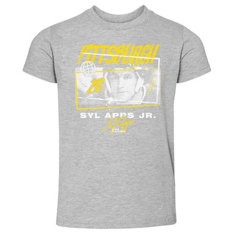 Kids Crewneck T-Shirt Syl Apps Jr. Pittsburgh Tones | Soft Cotton Tee Kids Toddler T-Shirt - YinzerShop