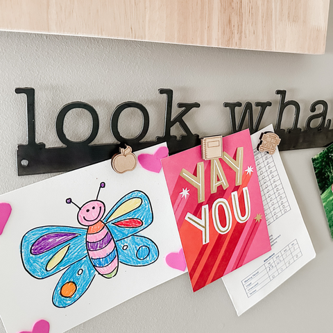 'Look What We Did' Magnetic Bar (typewriter font)