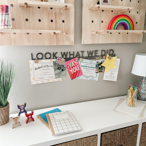 'Look What We Did' Magnetic Bar (sans serif font)