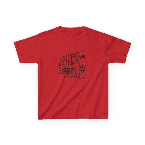 Kids Graphic T-Shirt – 412 Icon Crew Neck Tee With Soft Cotton Fabric Kids Apparel - YinzerShop