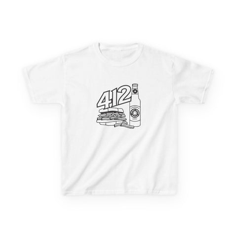 Kids Graphic T-Shirt – 412 Icon Crew Neck Tee With Soft Cotton Fabric Kids Apparel - YinzerShop