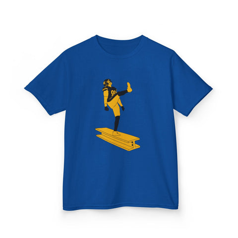 Kids Graphic T-Shirt - The Kick Youth Cotton Shirt with Durable Crew Neck Kids Apparel - YinzerShop