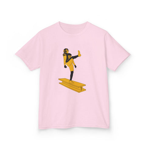 Kids Graphic T-Shirt - The Kick Youth Cotton Shirt with Durable Crew Neck Kids Apparel - YinzerShop