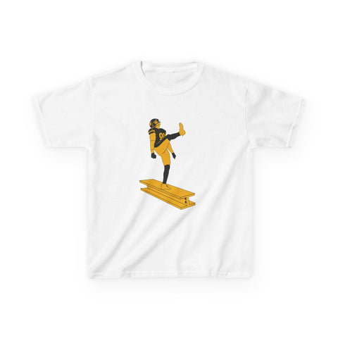 Kids Graphic T-Shirt - The Kick Youth Cotton Shirt with Durable Crew Neck Kids Apparel - YinzerShop