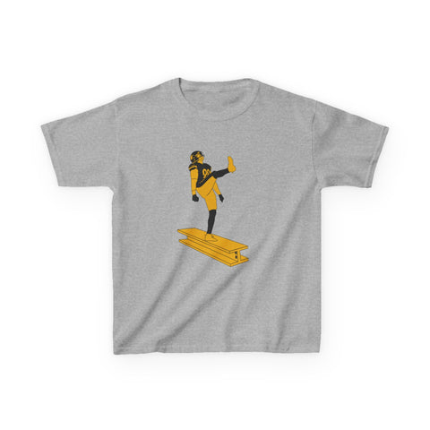 Kids Graphic T-Shirt - The Kick Youth Cotton Shirt with Durable Crew Neck Kids Apparel - YinzerShop