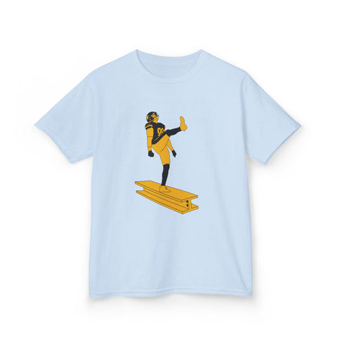 Kids Graphic T-Shirt - The Kick Youth Cotton Shirt with Durable Crew Neck Kids Apparel - YinzerShop
