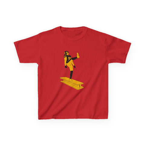 Kids Graphic T-Shirt - The Kick Youth Cotton Shirt with Durable Crew Neck Kids Apparel - YinzerShop