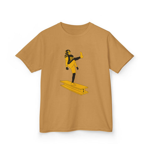 Kids Graphic T-Shirt - The Kick Youth Cotton Shirt with Durable Crew Neck Kids Apparel - YinzerShop