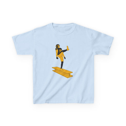 Kids Graphic T-Shirt - The Kick Youth Cotton Shirt with Durable Crew Neck Kids Apparel - YinzerShop