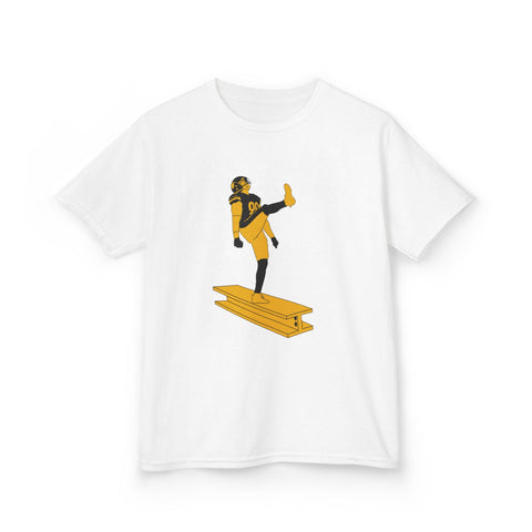 Kids Graphic T-Shirt - The Kick Youth Cotton Shirt with Durable Crew Neck Kids Apparel - YinzerShop