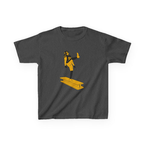 Kids Graphic T-Shirt - The Kick Youth Cotton Shirt with Durable Crew Neck Kids Apparel - YinzerShop