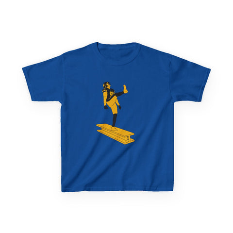 Kids Graphic T-Shirt - The Kick Youth Cotton Shirt with Durable Crew Neck Kids Apparel - YinzerShop