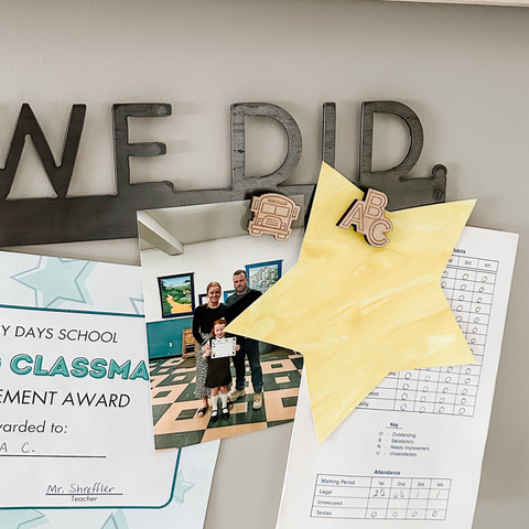 'Look What We Did' Magnetic Bar (sans serif font)