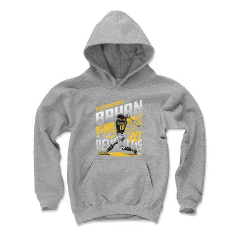 Kids Hooded Sweatshirt - Bryan Reynolds Pittsburgh Hoodie | Loose Fit Sweat Top Kids Youth Hoodie - YinzerShop