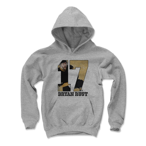 Kids Hooded Sweatshirt - Bryan Rust Loose Fit Polyester Cotton Blend Hoodie Kids Youth Hoodie - YinzerShop