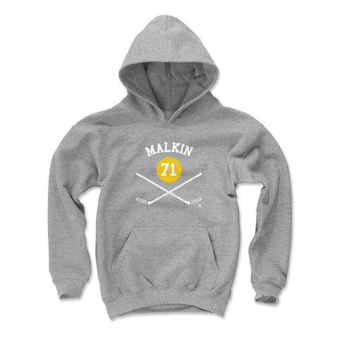 Kids Hooded Sweatshirt - Evgeni Malkin Hoodie | Pittsburgh Hockey Loose Fit Pullover Kids Youth Hoodie - YinzerShop