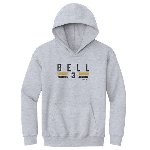 Kids Hooded Sweatshirt Jay Bell Pittsburgh Font – Loose Fit Hoodie, Midweight Cotton Blend Kids Youth Hoodie - YinzerShop