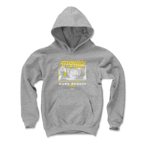 Kids Hooded Sweatshirt Mark Recchi Pittsburgh Sports Hoodie – Loose Fit, Polyester Cotton Blend Kids Youth Hoodie - YinzerShop