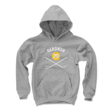 Kids Hooded Sweatshirt Paul Gardner Pittsburgh 20 Sticks | Loose Fit Polyester Cotton Blend Kids Youth Hoodie - YinzerShop