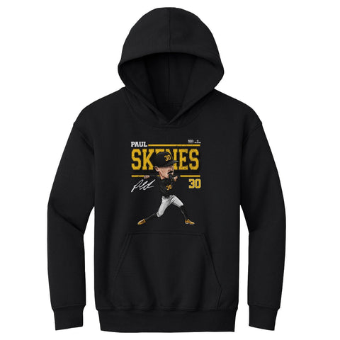 Kids Hooded Sweatshirt – Paul Skenes Cartoon Graphic Hoodie | Loose Fit Pullover Kids Youth Hoodie - YinzerShop