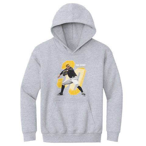 Kids Hooded Sweatshirt Paul Skenes Pittsburgh Offset - Loose Fit Polyester Cotton Blend Pullover Kids Youth Hoodie - YinzerShop