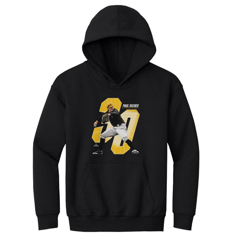 Kids Hooded Sweatshirt Paul Skenes Pittsburgh Offset - Loose Fit Polyester Cotton Blend Pullover Kids Youth Hoodie - YinzerShop