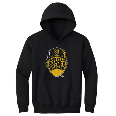 Kids Hooded Sweatshirt Paul Skenes Pittsburgh Player Silhouette - Polyester Cotton Blend Hoodie Kids Youth Hoodie - YinzerShop