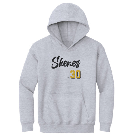 Kids Hooded Sweatshirt Paul Skenes Pittsburgh Script – Loose Fit Cotton Blend Hoodie Kids Youth Hoodie - YinzerShop
